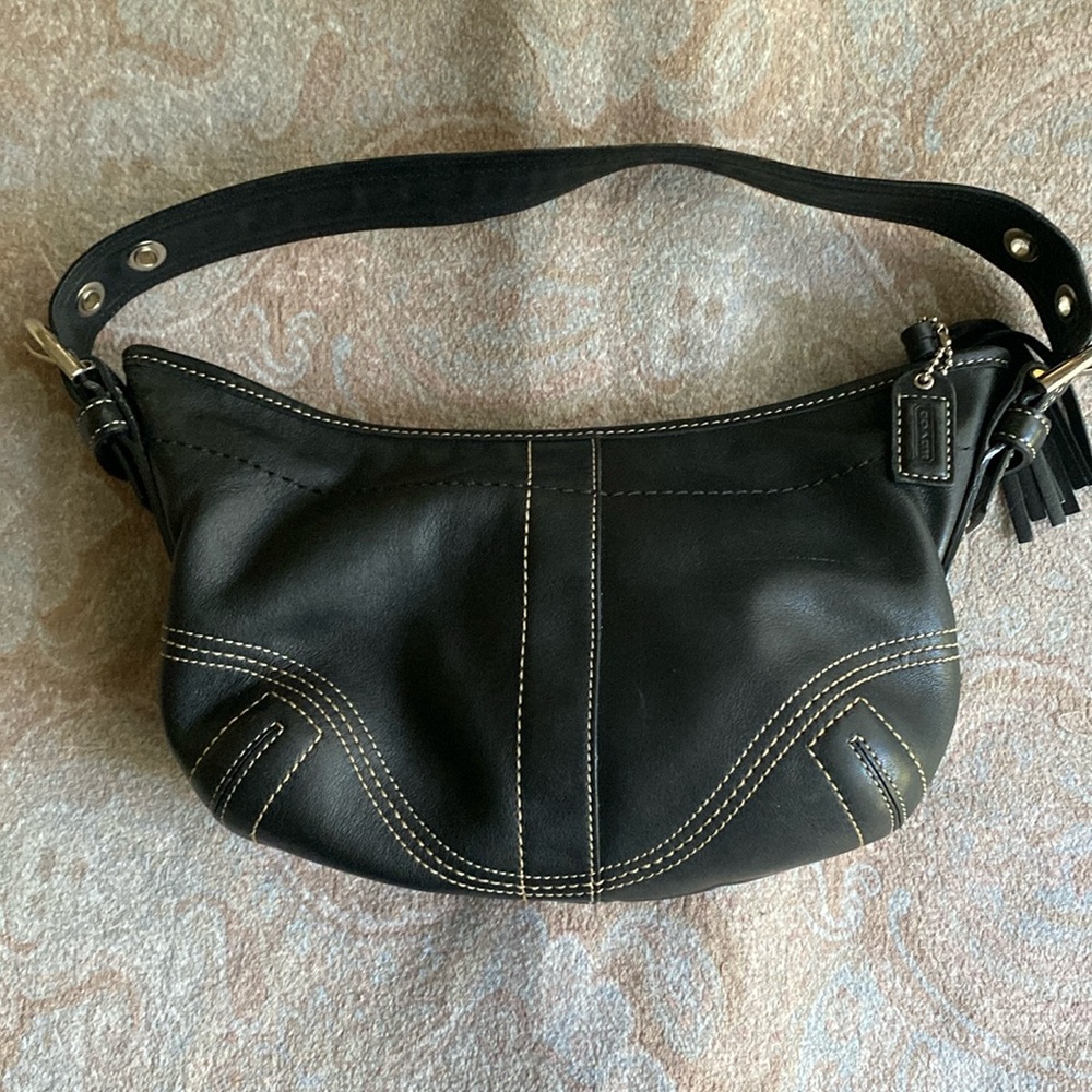 COACH Y2K Small Black Leather Purse
